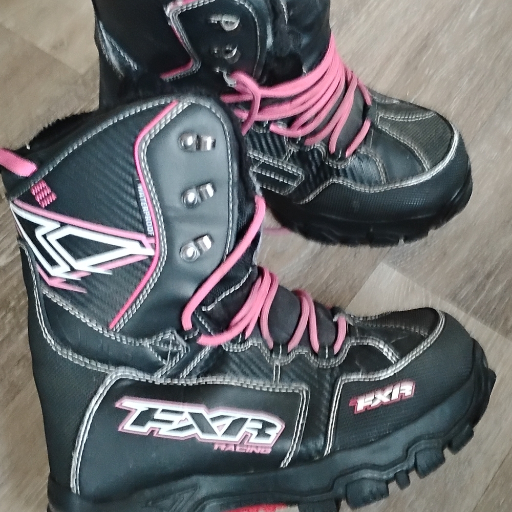 FXR Women's Black and Pink Racing Boots